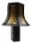 Black Steel & Bronze Pagoda Table Lamp For Sale