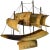 Mid 20th Century Mid-Century Handcrafted Horn Ship For Sale - Image 5 of 5