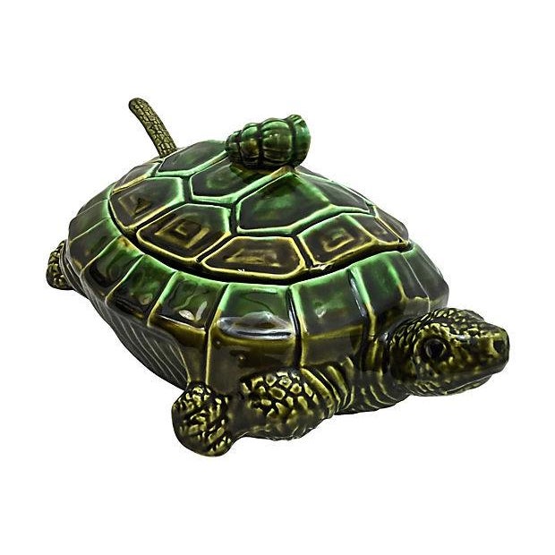 Majolica Turtle Soup Tureen & Ladle Chairish