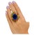 Late 20th Century Bochic “Capri” Vintage Multi Sapphire, Amethyst & Diamond Ring Set In 18K Gold & Silver For Sale - Image 5 of 7