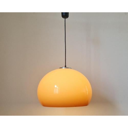 Large Mid-Century Pendant by Guzzini for Meblo, Italy, 1970s, in Very Good conditions. Designed 1970 to 1979 This piece is...