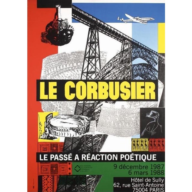 The Past as a Poetic Reaction Original Exhibition Poster after Le Corbusier, 1987 For Sale - Image 6 of 6
