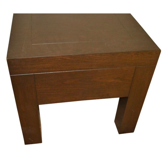Modern Square Motif Ebonized Nightstands - a Pair For Sale In New York - Image 6 of 6