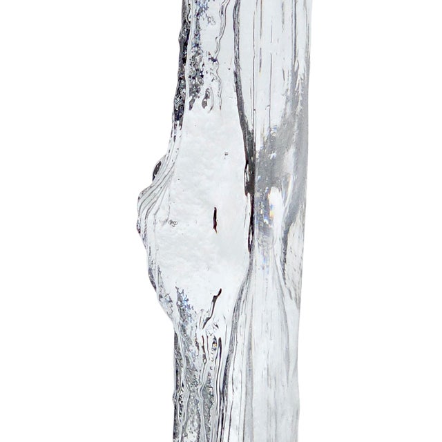 Bengt Edenfalk for Skruf Modernist Swedish Glass Ice Sculpture, Signed Scandinavian Design For Sale In San Francisco - Image 6 of 8