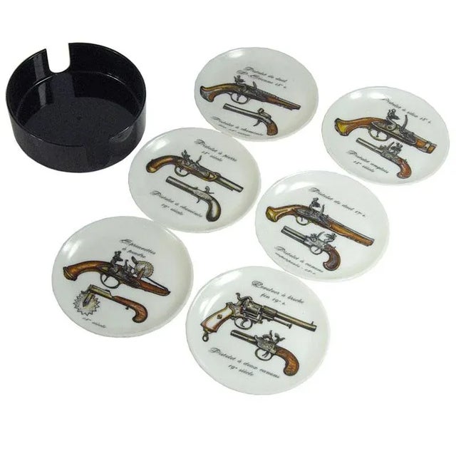 French Melamine Coasters from Coraline, 1960s, Set of 7 For Sale - Image 9 of 9