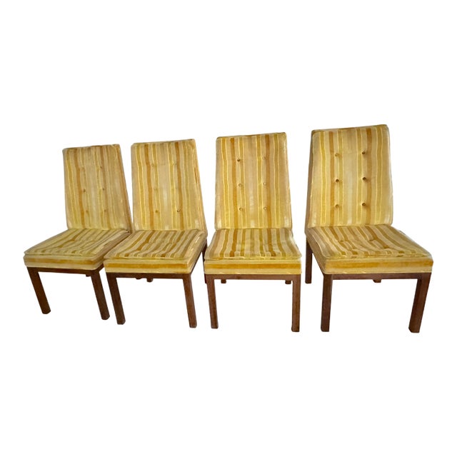 1970s Four Mid-Century Modern Glenn of California Chairs - Original Upholstery For Sale