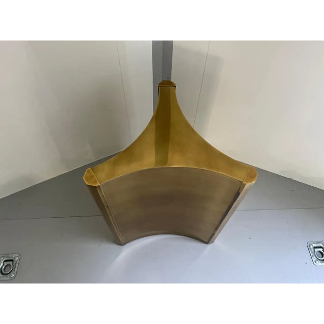 Mastercraft Brass 'Trilobi' Triangular Dining Table or Desk Bases, Circa 1970 For Sale - Image 16 of 16