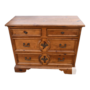 Vintage Henredon Solid Heavy Pine Spanish Baroque Chest of Drawers