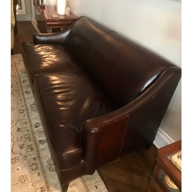 Room Board Loring Leather Sofa Chairish