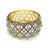 Bochic “Capri” Vintage Blue Topaz, Sapphire & Amethyst Cuff 18K Gold & Silver For Sale - Image 10 of 13