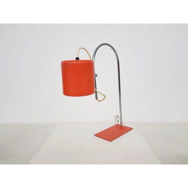 Orange Mid-Century Dutch Orange Desk Light, 1960s For Sale - Image 8 of 12