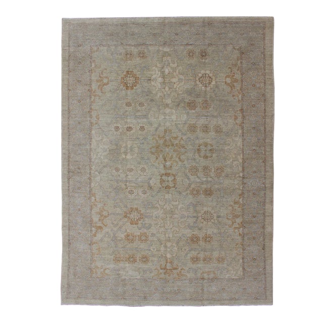 Fine Afghanistan Made Modern Khotan Rug With All-Over Geometric Pattern For Sale