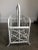 1960s 1960s Coastal Bent Bamboo Magazine Rack in White For Sale - Image 5 of 8