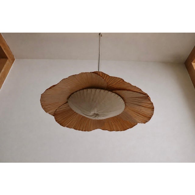 Ingo Maurer Uchiwa Series Hana I Ceiling Light by Ingo Maurer for Design M, Germany, 1970s For Sale - Image 4 of 18
