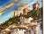 Vintage Spanish Hillside Village Oil Painting by M. Castro, Signed For Sale - Image 4 of 11