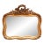 19th Century French Louis XV Giltwood Wall Mirror With Floral Crest For Sale