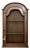 Italian Arch Top Hanging Wood Display Cabinet With Chicken Wire Door and Key, 20th C. For Sale