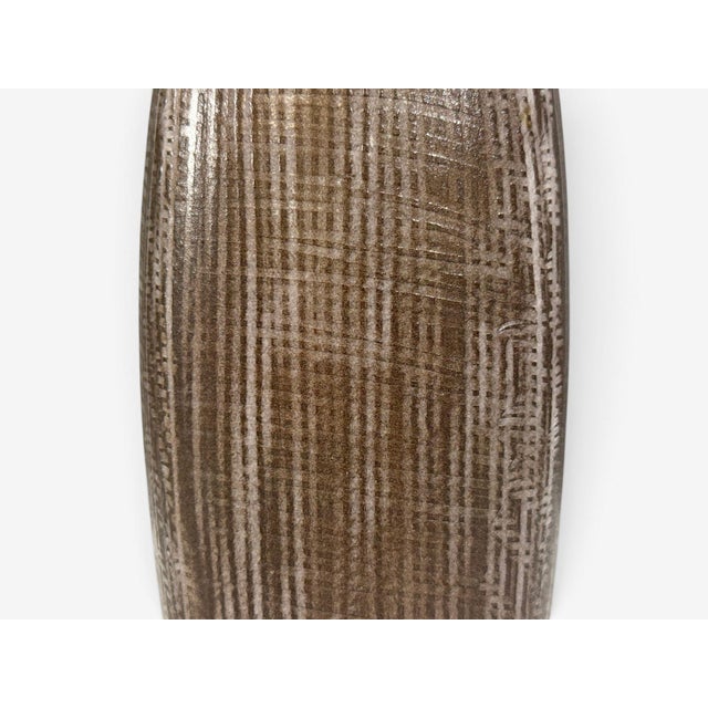 Ingrid Atterberg, Ekeby, Swedish Mid-Century Modern, Tan Vase, Stoneware,1960s For Sale In New York - Image 6 of 10