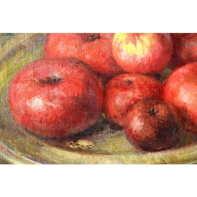 Paul Segieth, Still Life with Apples, 1938, Oil Painting, Framed For Sale - Image 10 of 13