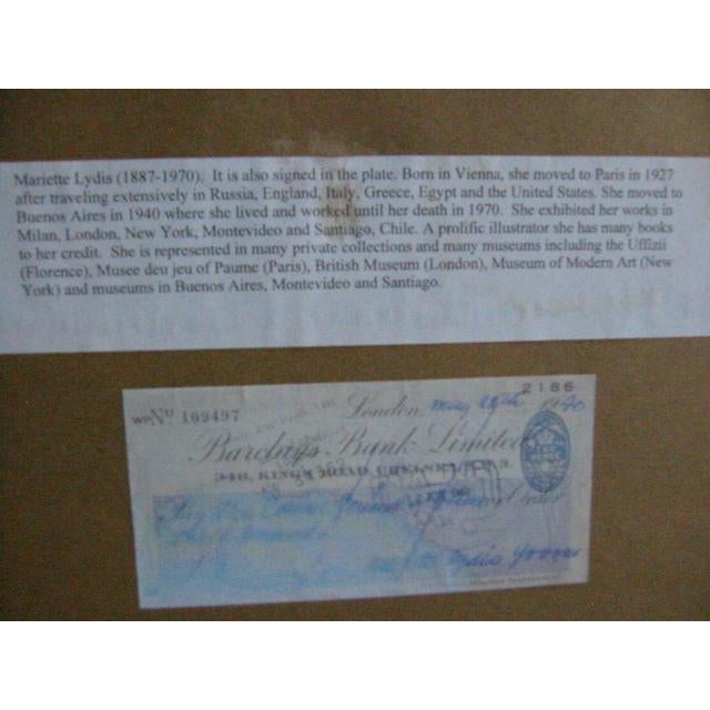 Black 1950s Mariette Lydis Impressionist Signed Portrait Lithograph For Sale - Image 8 of 16