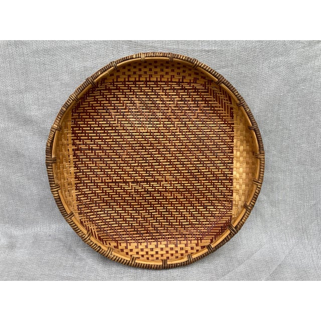 1960s 1960s Vintage Shallow Winnowing Basket For Sale - Image 5 of 12