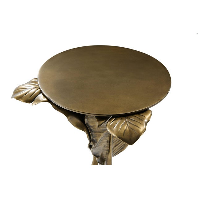 Not Yet Made - Made To Order Gold Palmetto Side Table For Sale - Image 5 of 7