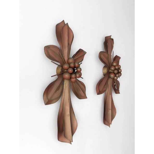 Late 20th Century Global Views Co Fleur Di Lis Sculptural Sconce Lights - a Pair For Sale - Image 6 of 8