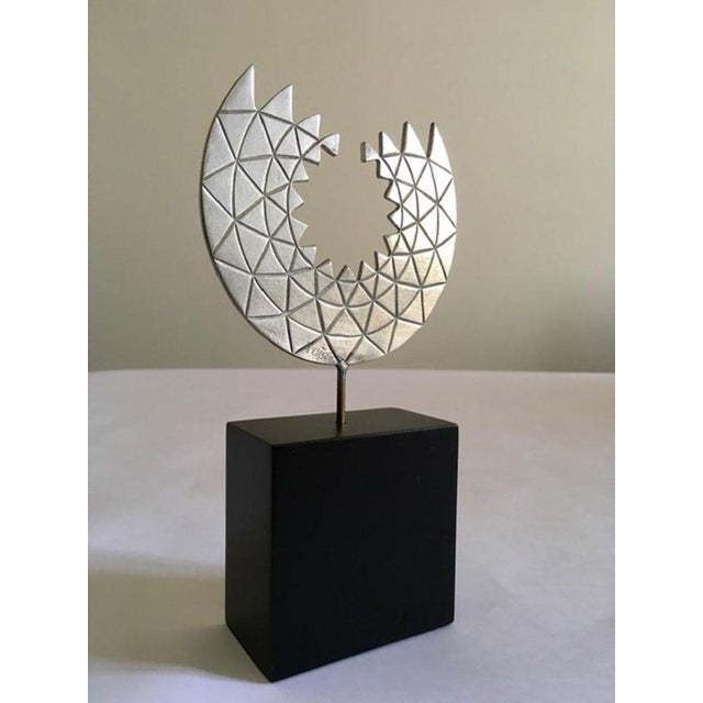 Italian Abstract Pewter Sculpture by Mirella Forlivesi, 1986 For Sale - Image 6 of 18