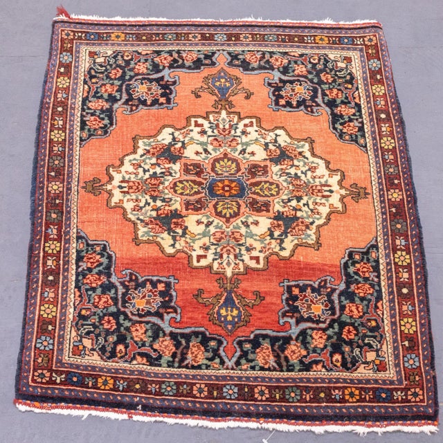 Late 19th Century Fine Antique Persian Farahan Sarouk Rug 2'3'' X 2'11'' For Sale - Image 4 of 10