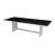 1990s Gluckman Aluminum Glass Top Dining Table For Sale