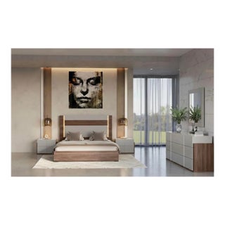 Aryan 5-Piece Italian Queen Bedroom Set With Led Bed For Sale