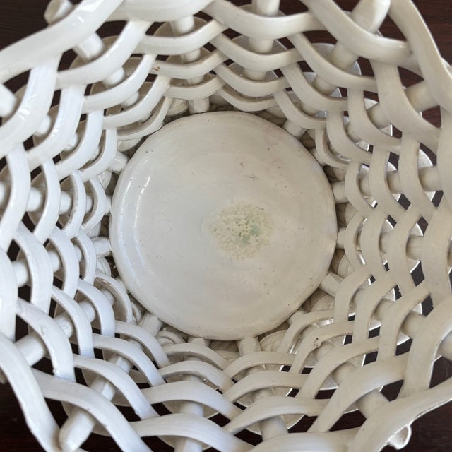 Mid-20th Century Italian Basketweave Ceramic Cachepot For Sale - Image 13 of 18