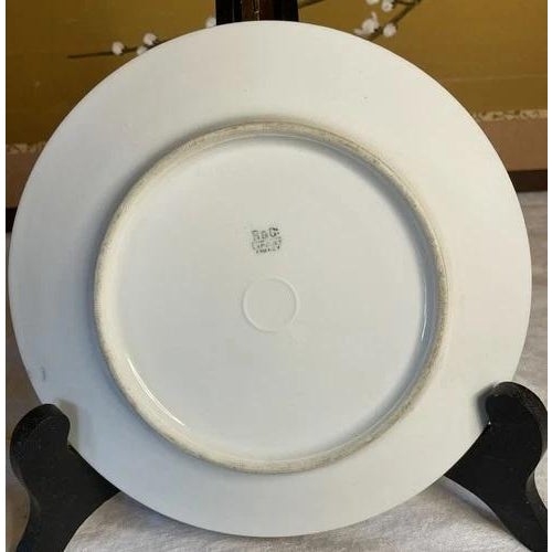12 Raynaud & Co. Limoges White Salad Plates With Thick Gold Embossed Edging 7.5" For Sale - Image 4 of 4
