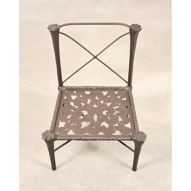 Set of Six Michael Taylor Arcadia High Back Bronzed Garden Chairs For Sale - Image 11 of 18
