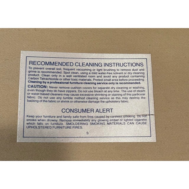 English Tufted Roll Arm Cream Damask Sofa With Three Down Filled, Removable, Reversible Cushions in Perfect Condition- Final Discounted Price! For Sale - Image 10 of 11