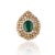 Contemporary Diamond Emerald Ring in 18k gold For Sale - Image 3 of 5