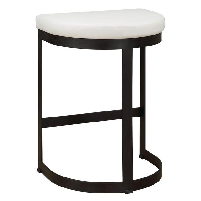 Textile Black & White Counter Stool For Sale - Image 7 of 8