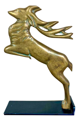 Art Deco Jumping Deer in Bronze, 1920s