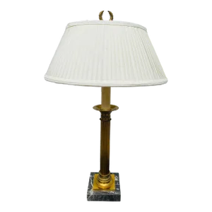 Handsome Mid-Century Vintage Paul Hansen Solid Brass Empire Style Table Lamp