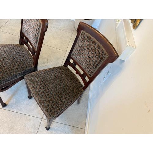 Brown Art Nouveau Armchairs, 1890s, Set of 4 For Sale - Image 8 of 18