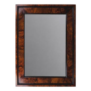 Antique Biedermeier Square Walnut Wall Mirror, Vienna, 1850s For Sale