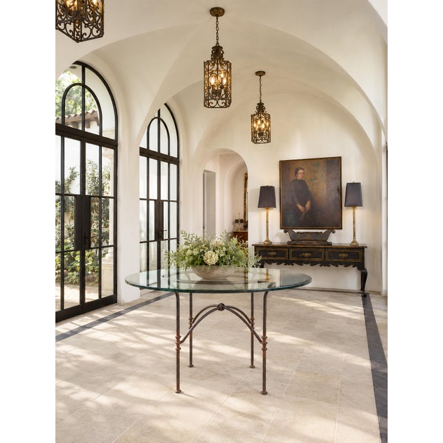 This is a very substantial and gorgeous sculptural, 1970s, hand forged iron table in the style of Diego Giacometti....