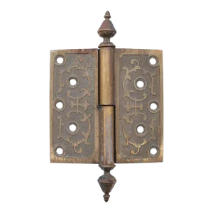 Vintage 4.75 X 4.75 Victorian Bronze Steeple Tip Lift Off Butt Door Hinge