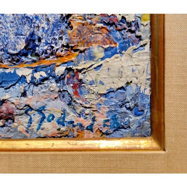 Gabriel Godard -1958 Untitled Abstract -French Modernist Oil Painting For Sale In Los Angeles - Image 6 of 11