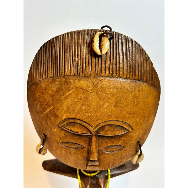 Ashanti Akua’ba Fertility Doll Ghana African Tribal Art Ethnographic Sculpture For Sale - Image 4 of 12