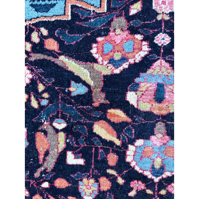 Blue Antique Najaf Abad Rug, 1890s For Sale - Image 8 of 18