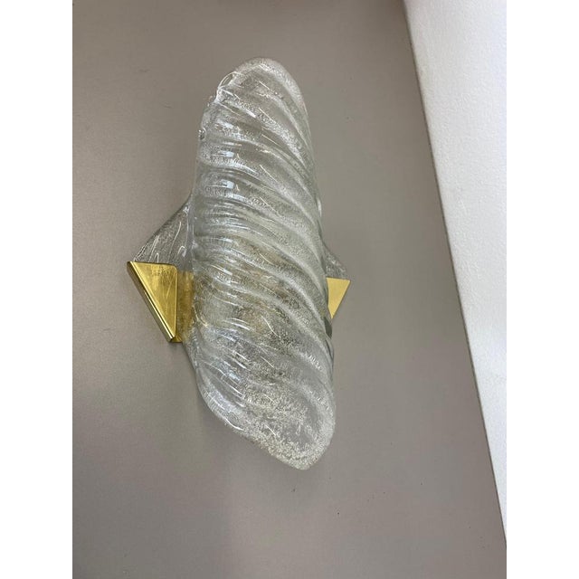 Large Murano Ice Glass Wall Light from Hillebrand Leuchten, 1970 For Sale - Image 11 of 18
