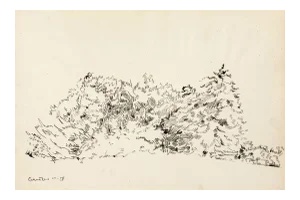 Landscape - Original Mixed Media by T. Gertler - 1970s 1970s