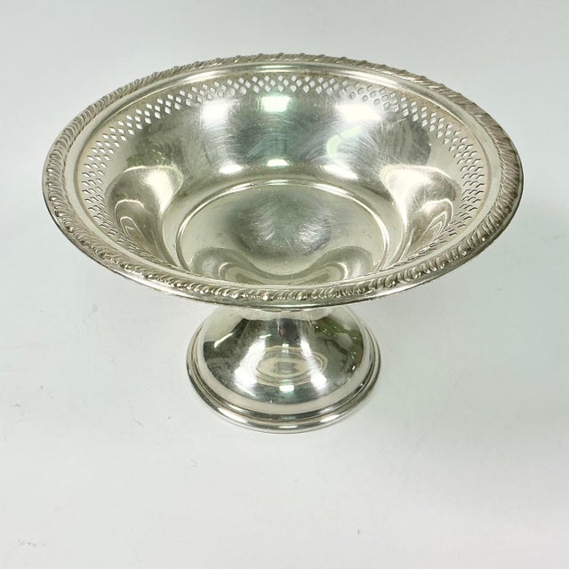This pretty little Bob Bon pedestal serving dish is from PSCO Silversmith and is silverplated over copper. Fun little...