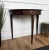 Brown Mid-Century Italian Wood Inlaid Demi-Lune Wall Console Table, 1960s For Sale - Image 8 of 10